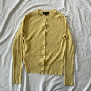 Banana Republic Yellow 100% Wool Cardigan